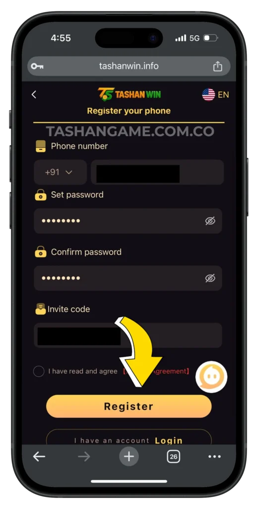 tashangame-register-page
